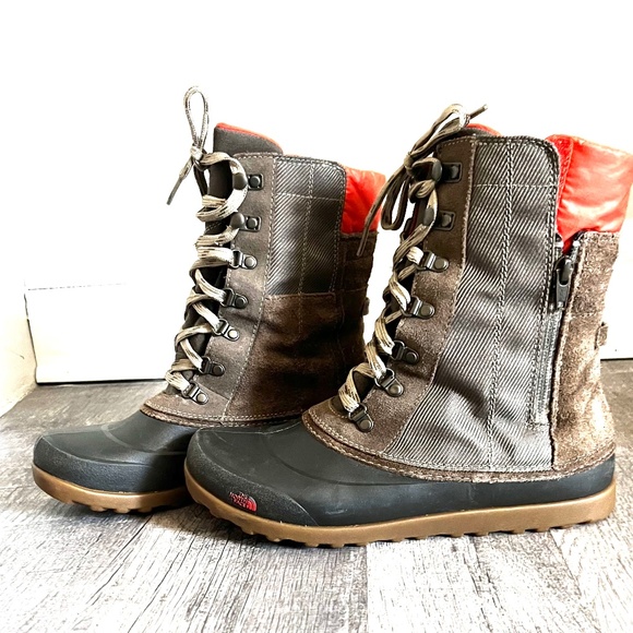 THE NORTH FACE Heat Seeker Leather 200 Gram Insulated Waterproof Winter Boots 8 - Picture 2 of 15